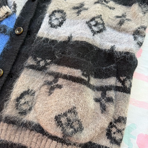Louis Vuitton Monogram Mohair Cardigan In Blue Tones - Picture 2 of 7